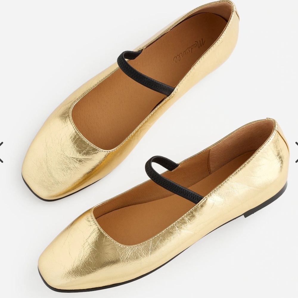 Madewell The Greta Ballet Gold Flats